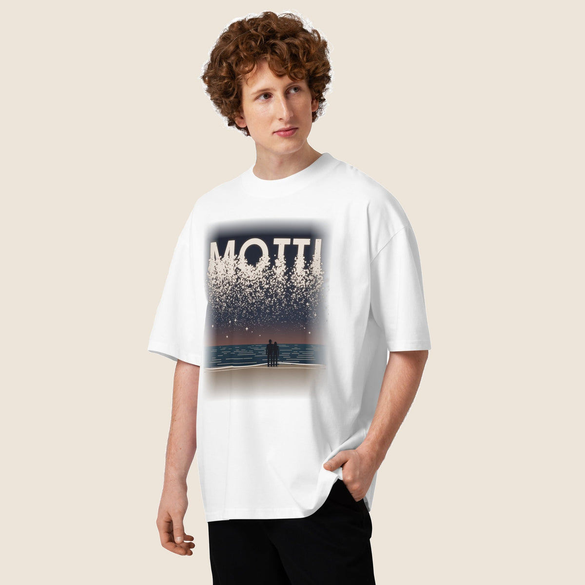 Unisex organic oversized high neck t-shirt - Salvatore Motti