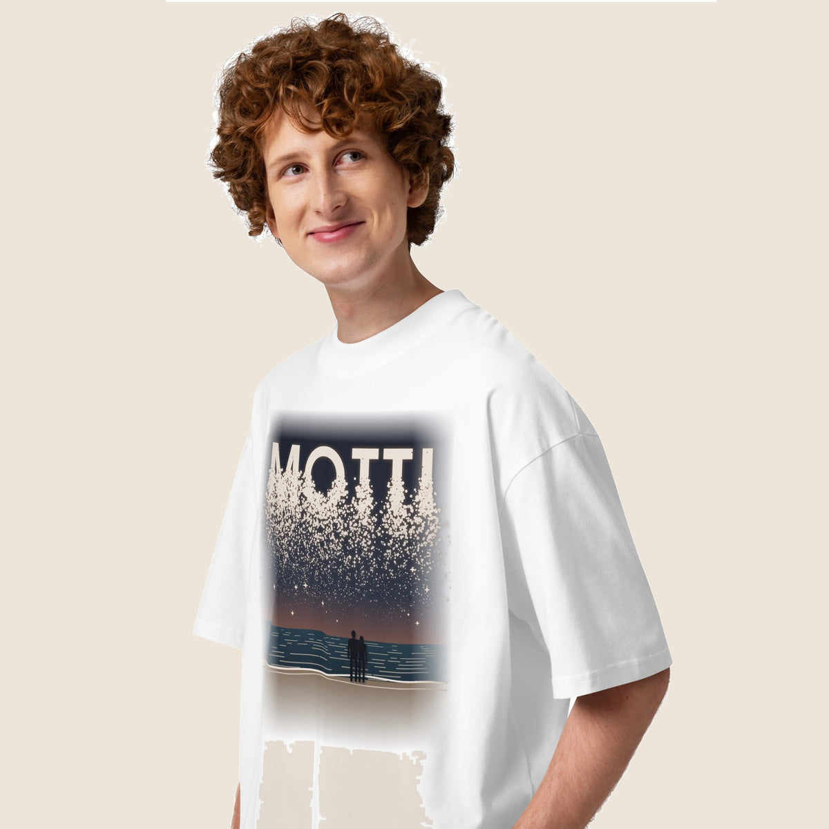 Unisex organic oversized high neck t-shirt - Salvatore Motti